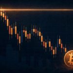 Bitcoin price chart falling below the $84K resistance level amid spot ETF outflows