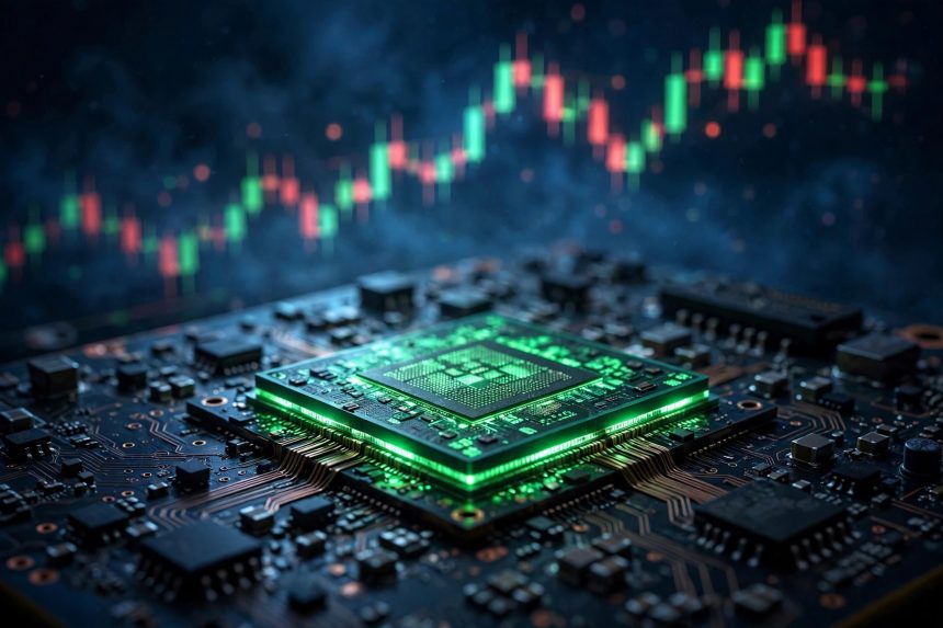 Nvidia stock prediction chart with NVDA shares under pressure after Microsoft Maia 300 announcement